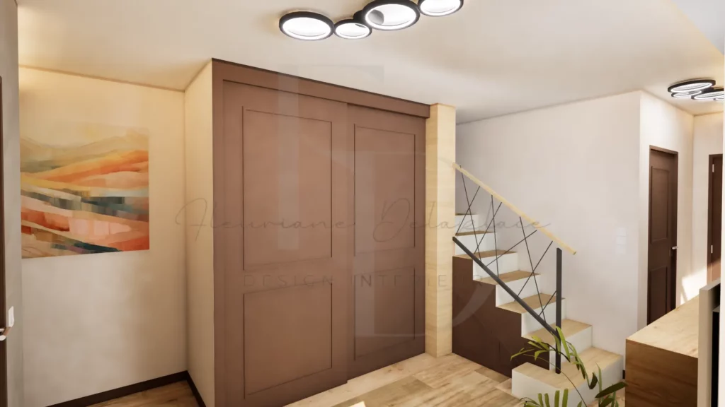 Projet aménagement entrée escaliers