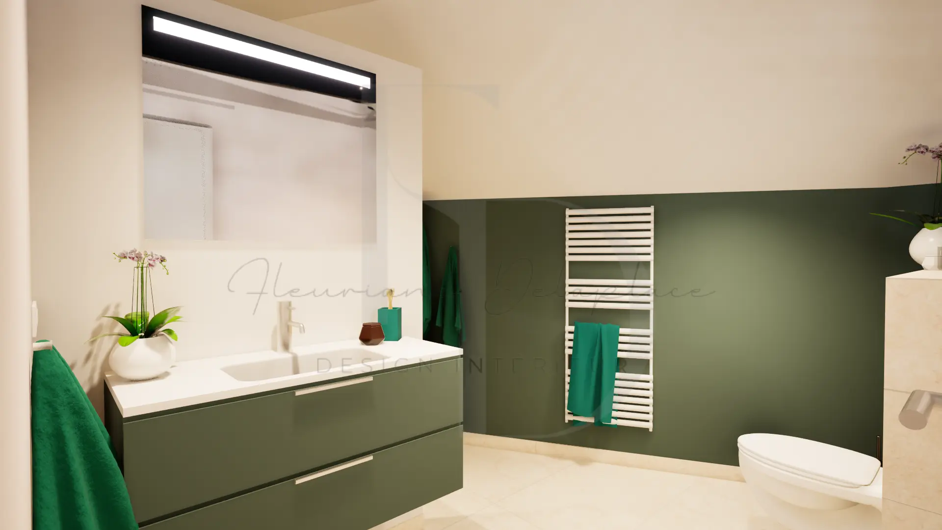 salle de bain sous combles après