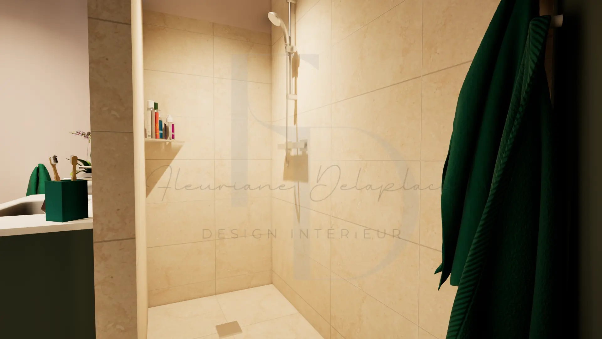 salle de bain sous combles après