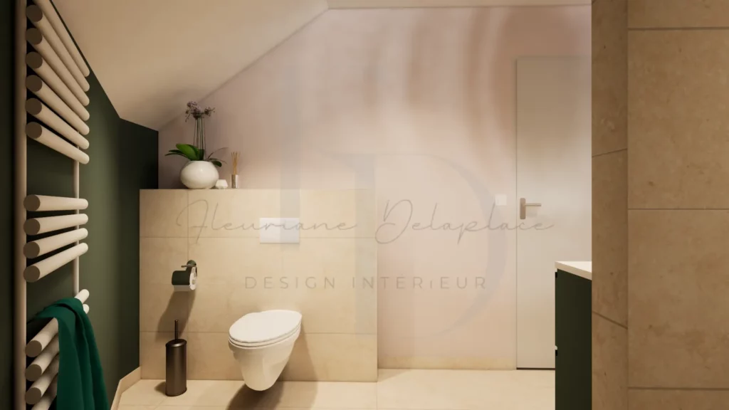 salle de bain sous combles après