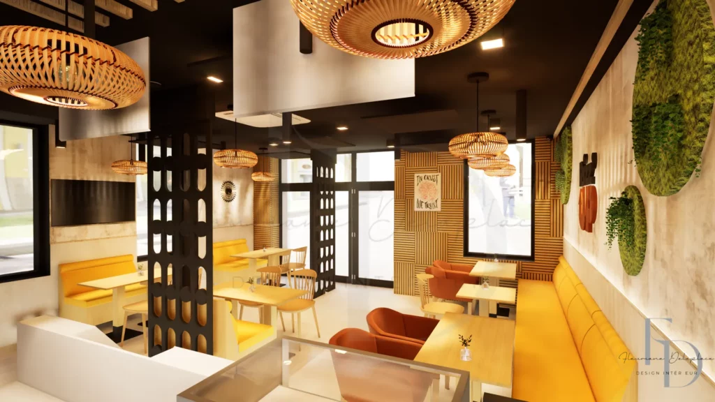 aménagement restaurant pizzeria salle