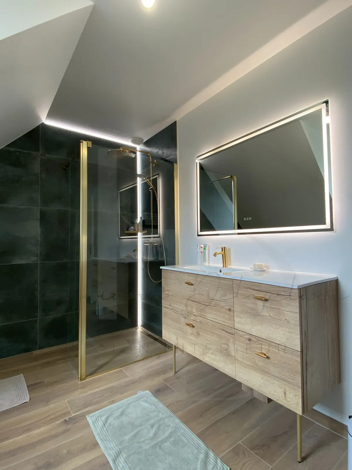 Salle de bains après travaux - meuble vasque